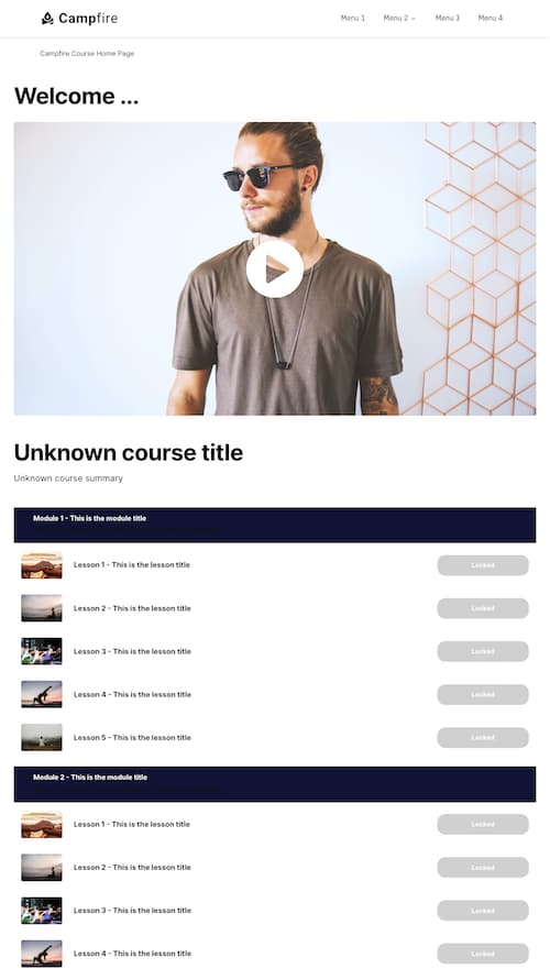 Campfire Course Home Page