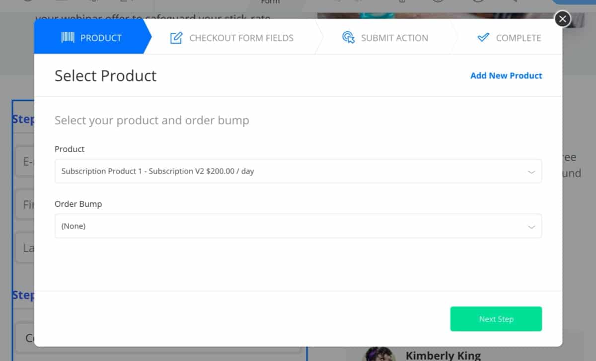 Product Select in OptimizeBuilder