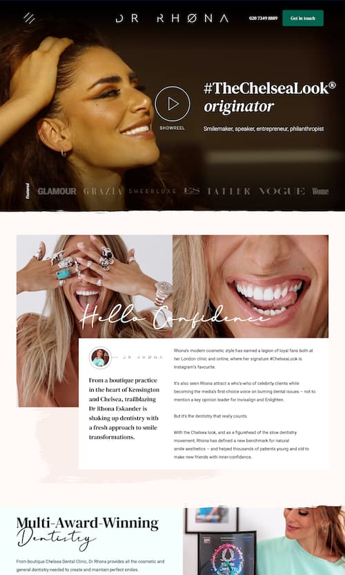 Dr. Rhona Eskander Cosmetic Dentist Website