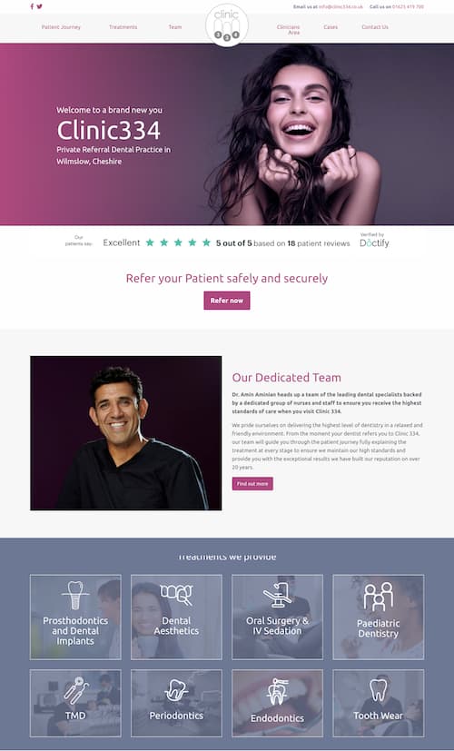 Clinic 334 Landing Page