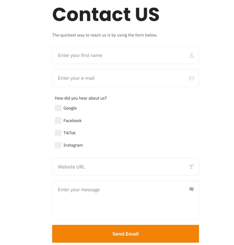 contact form example