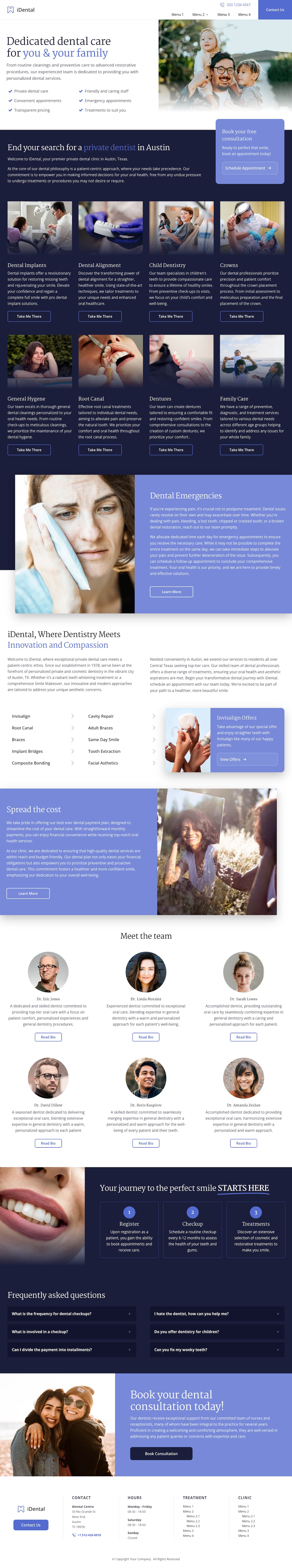 iDental Treatment Category Page