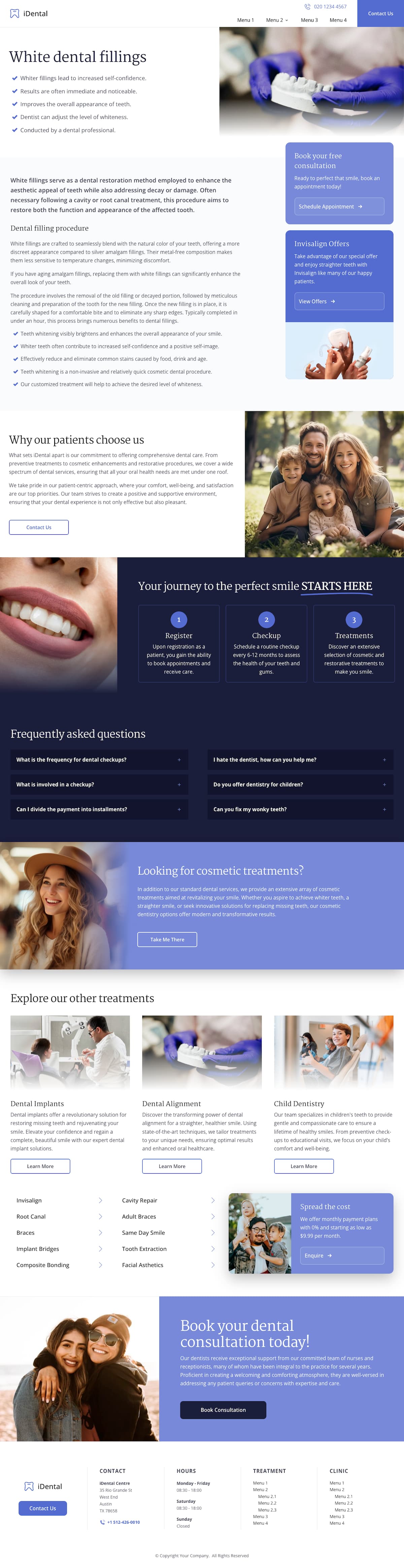 iDental Treatment Individual Page