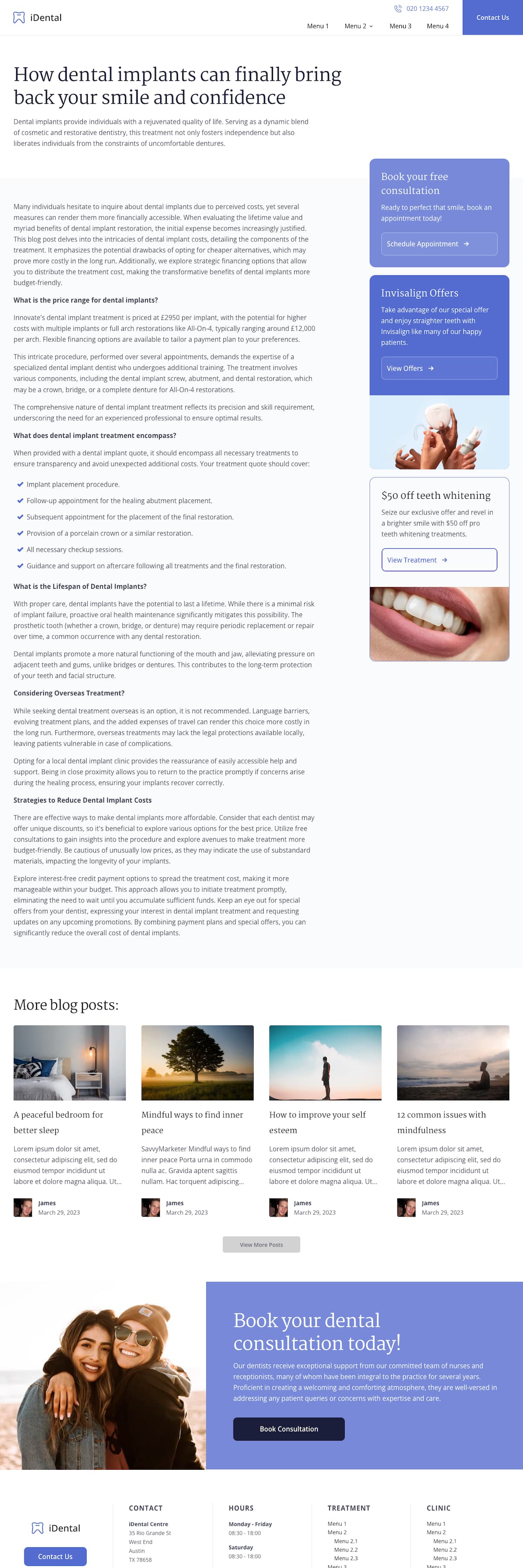 iDental Blog Single Post Page