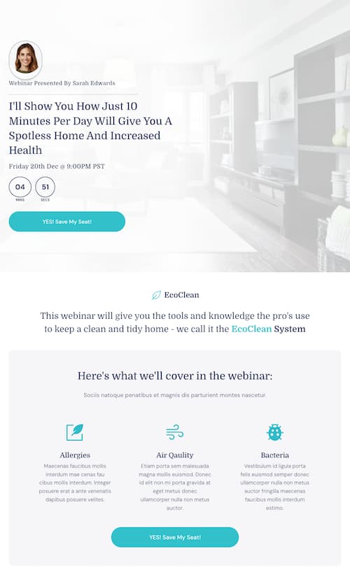 Local Business Webinar Landing Page