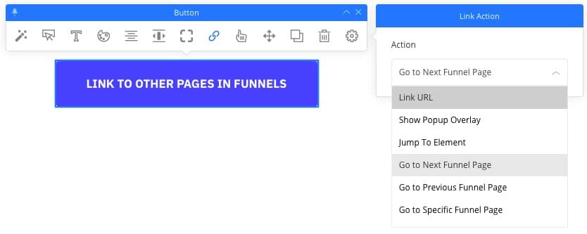 Link to funnel steps in our Funnel Builder