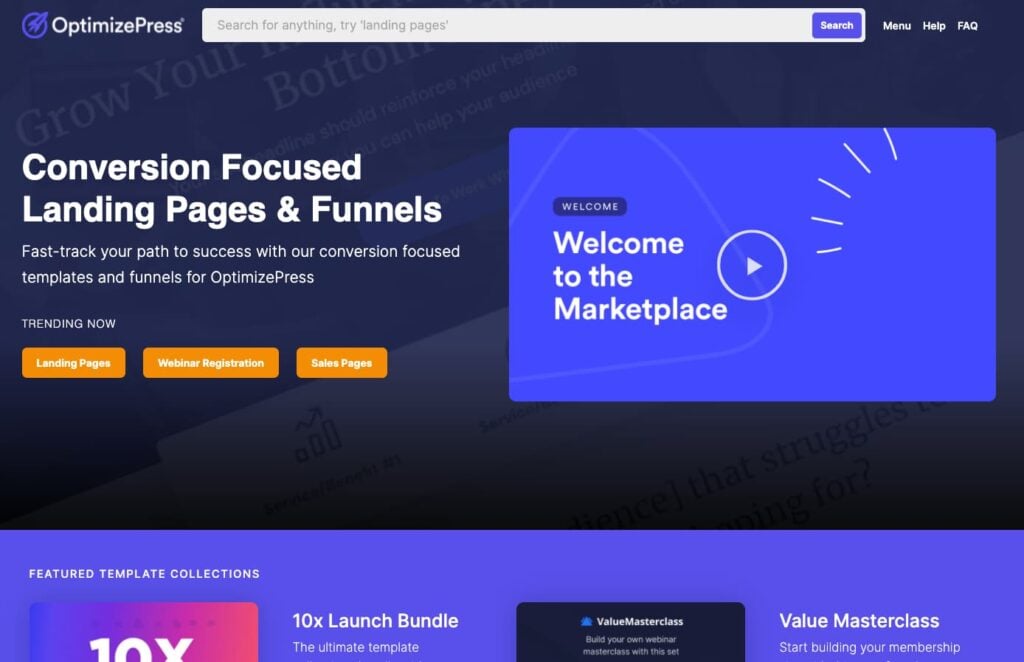 OptimizePress marketplace