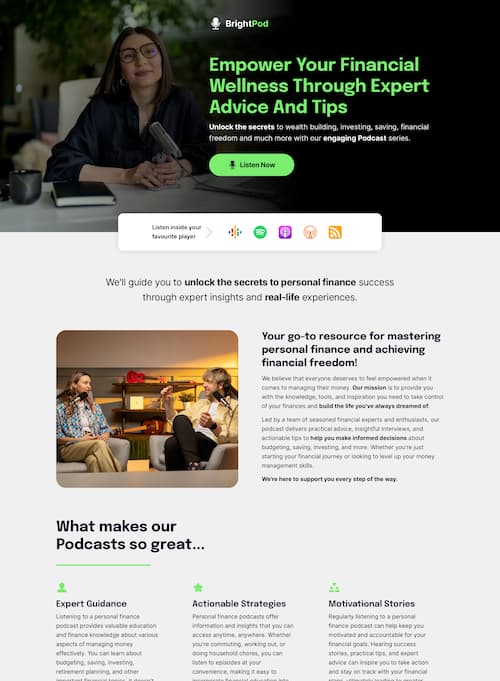 Podcast Leads Landing Page 6