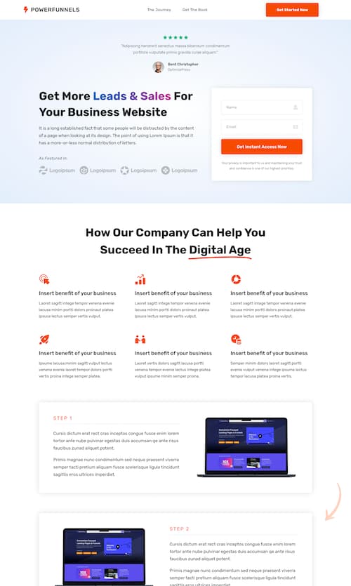 PowerFunnels - Landing Page