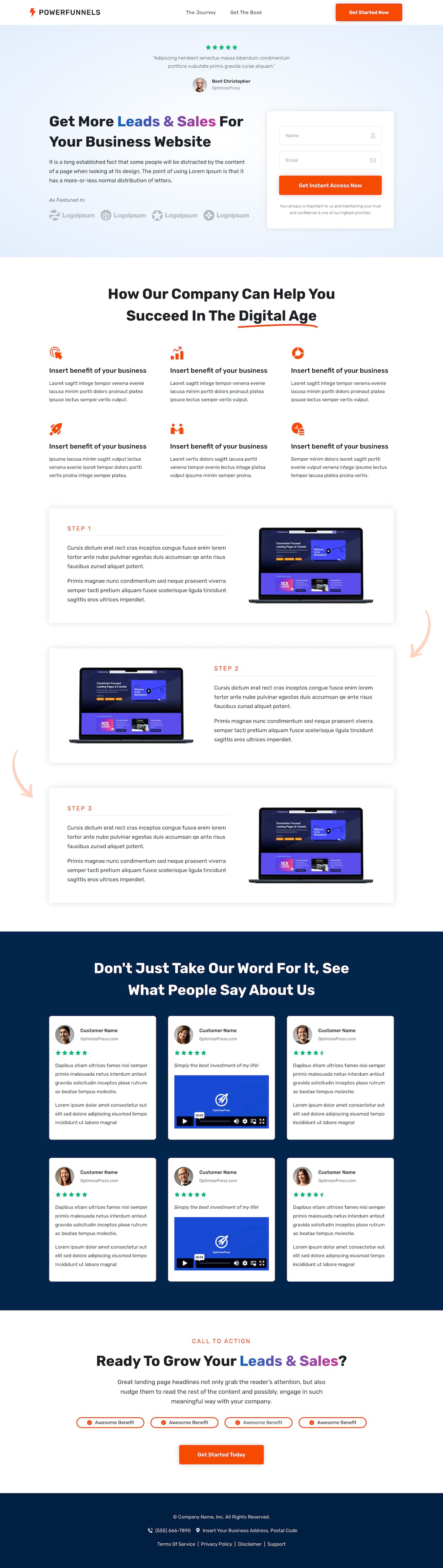 PowerFunnels Landing Page