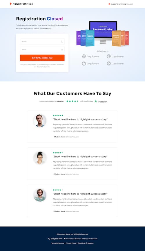 PowerFunnels - Waitlist Page