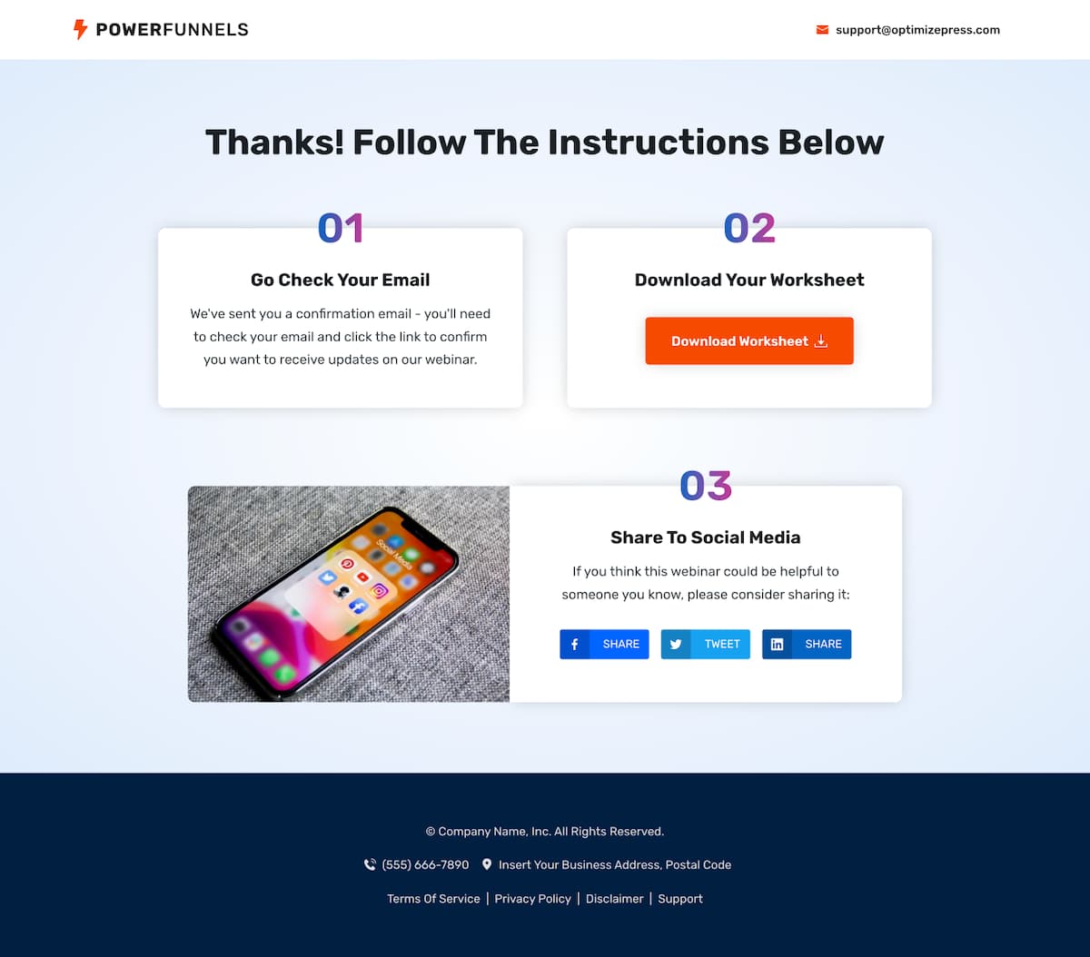 PowerFunnels Webinar Thank You Page