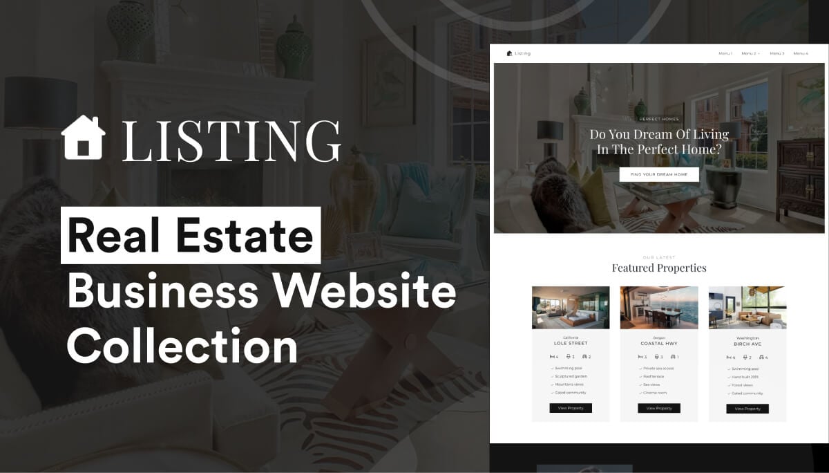 Real estate website templates