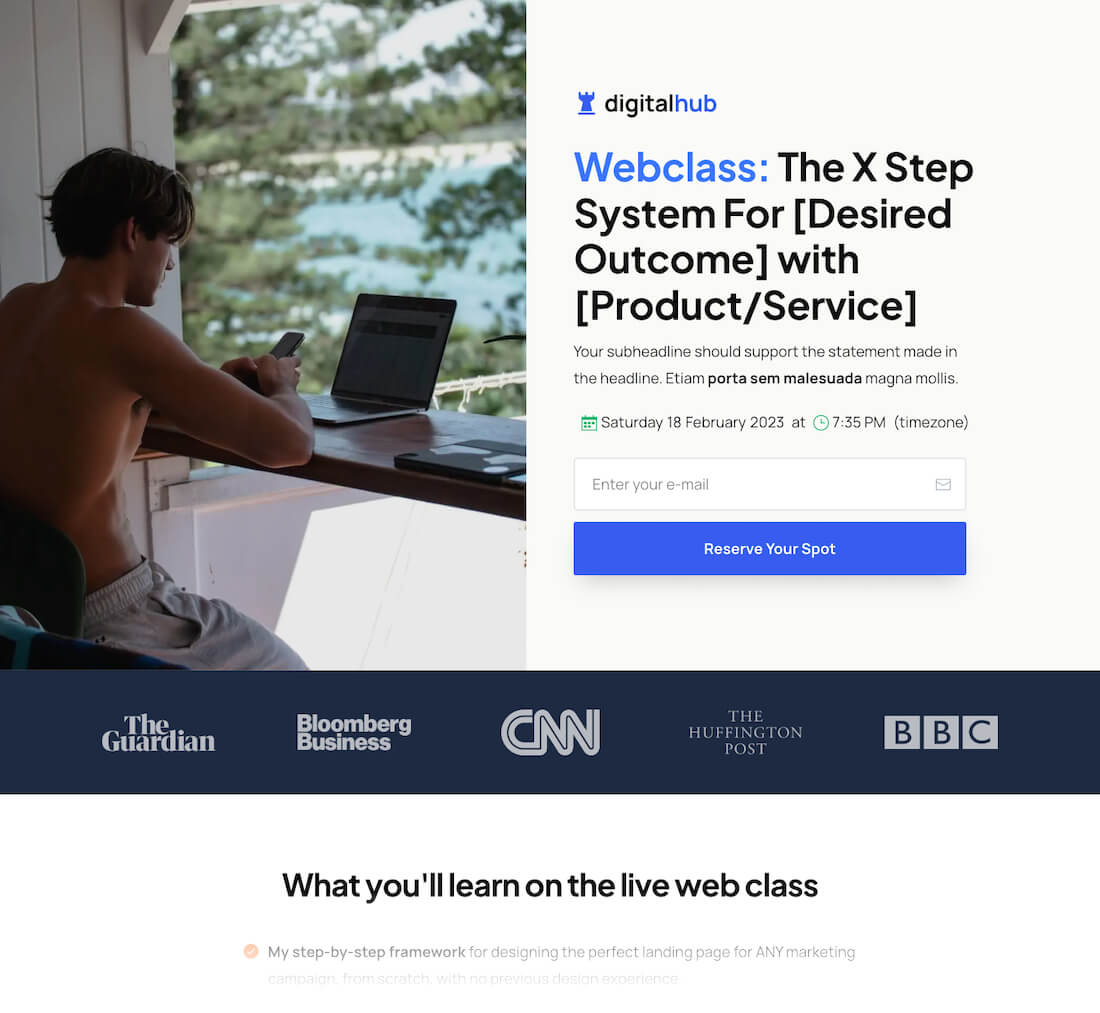 Webinar Landing Page