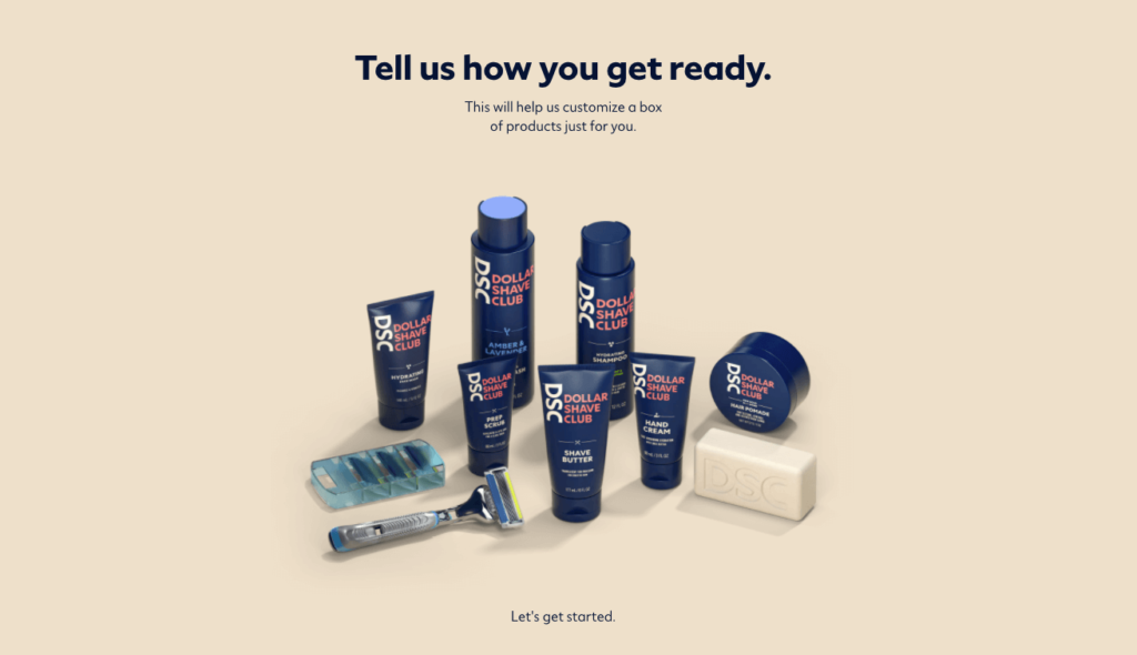 Dollar Shave Club screen 1