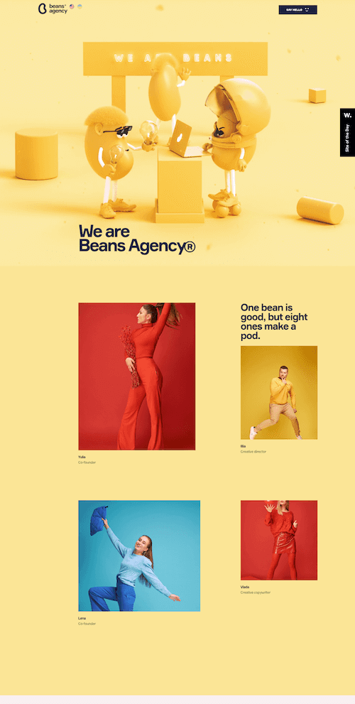 Beans Agency Landing Page