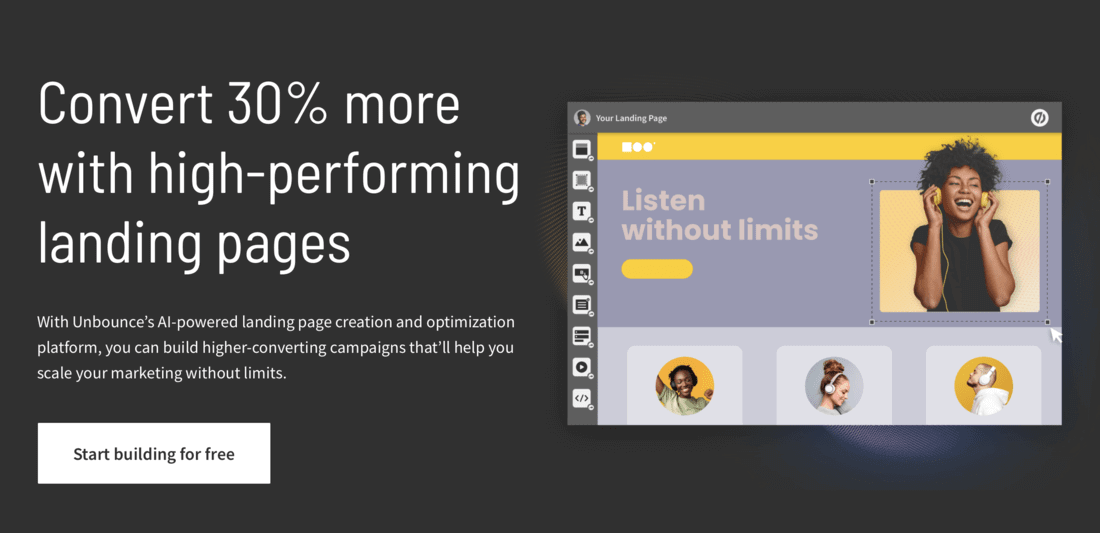Best landing page builder - Unbounce
