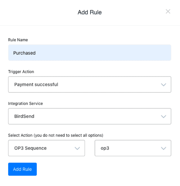 Birdsend Checkout Rules