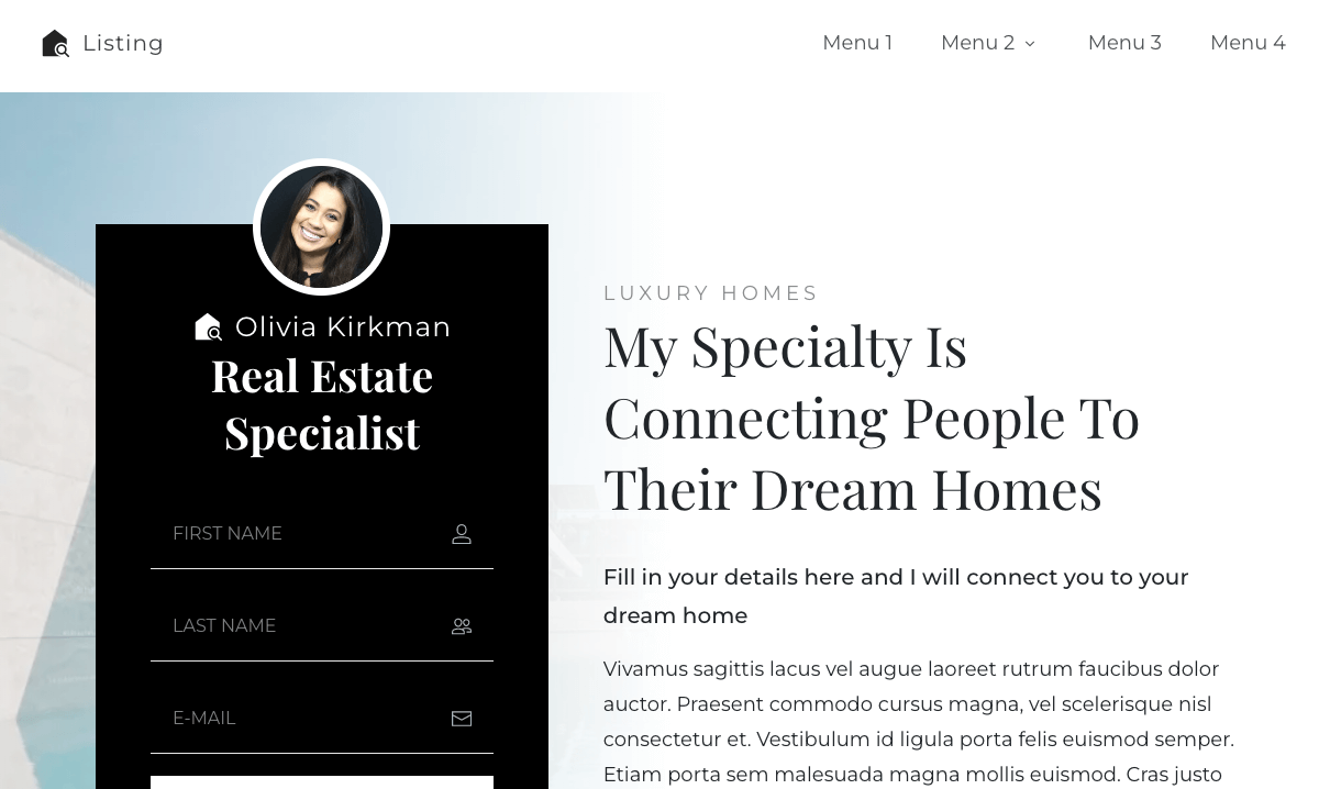 Buy a home - real estate website templates