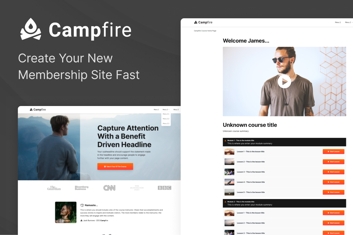 Campfire Website Template Collection