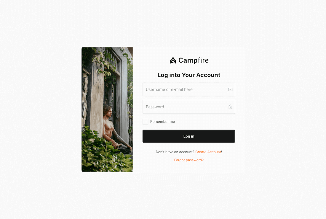 Campfire Login Page