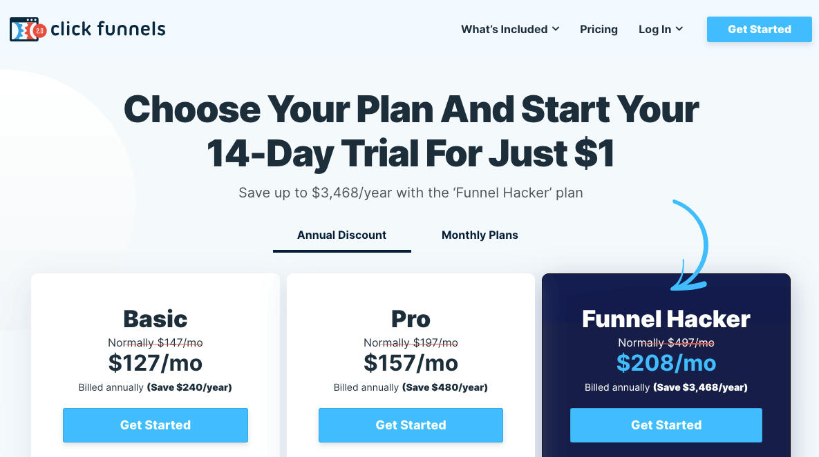 ClickFunnels Pricing - Leadpages Alternatives