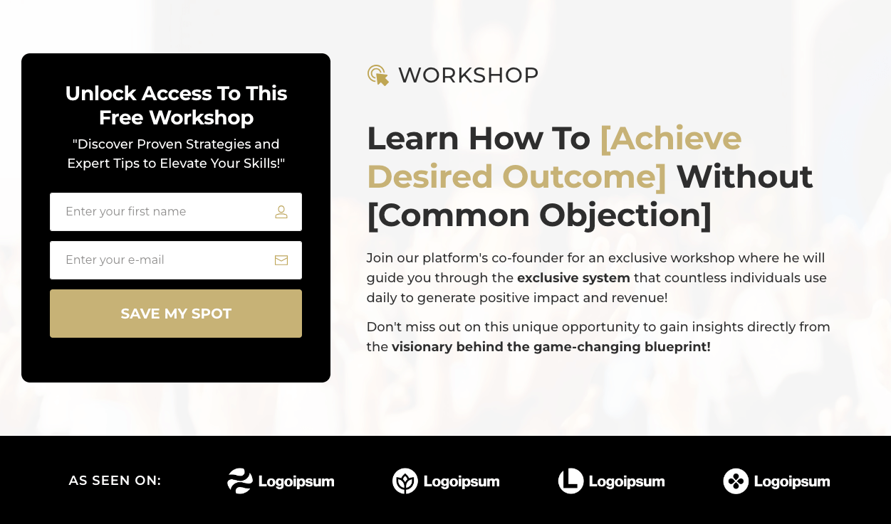 Coaching Workshop Landing Page