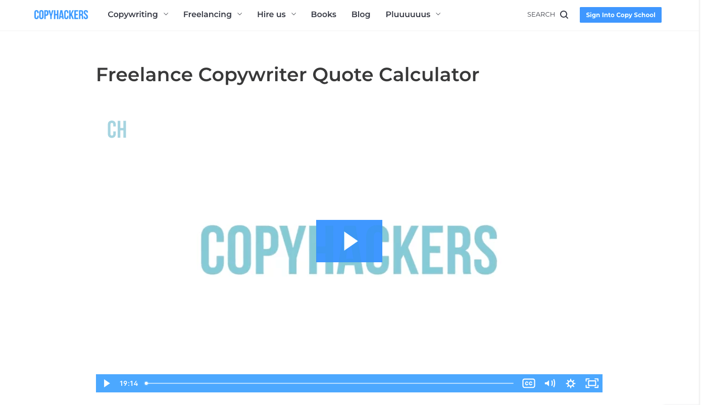 Copyhackers Landing Page