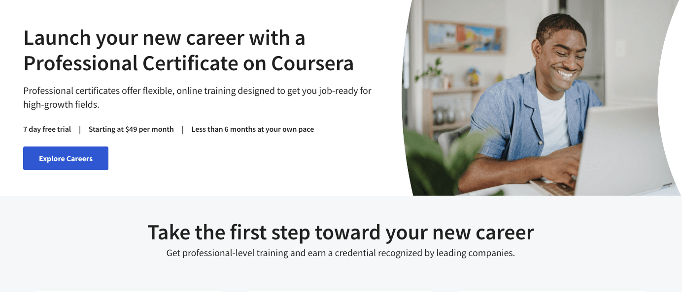 Coursera Landing Page