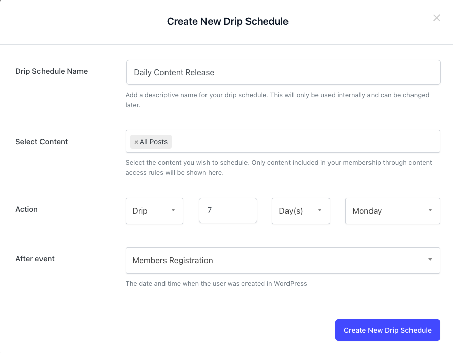 Daily Weekly Monthly Content Scheduling