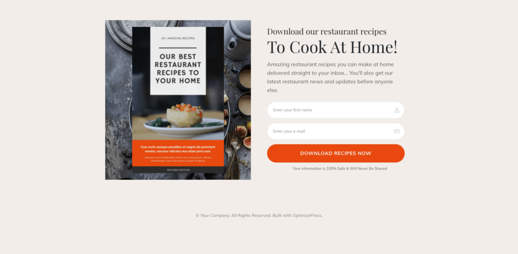 ebook landing page example