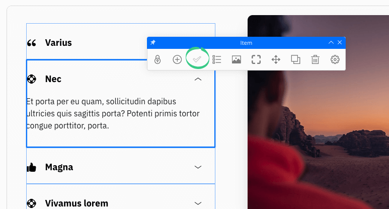 Edit Tab Content Vertical Tabs Element