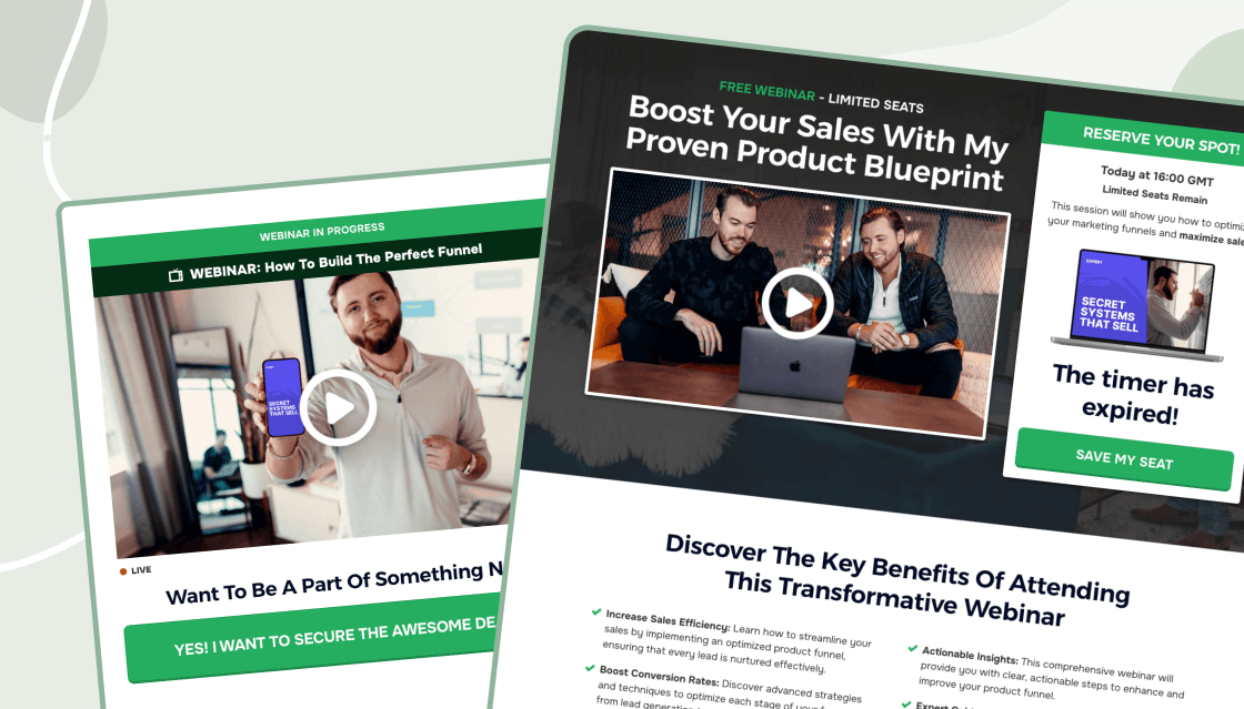 Evergreen Webinar Funnel Templates Placeholder 2