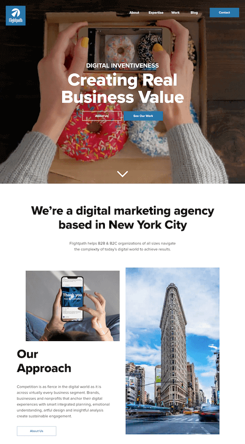 Flightpath Agency Landing Page