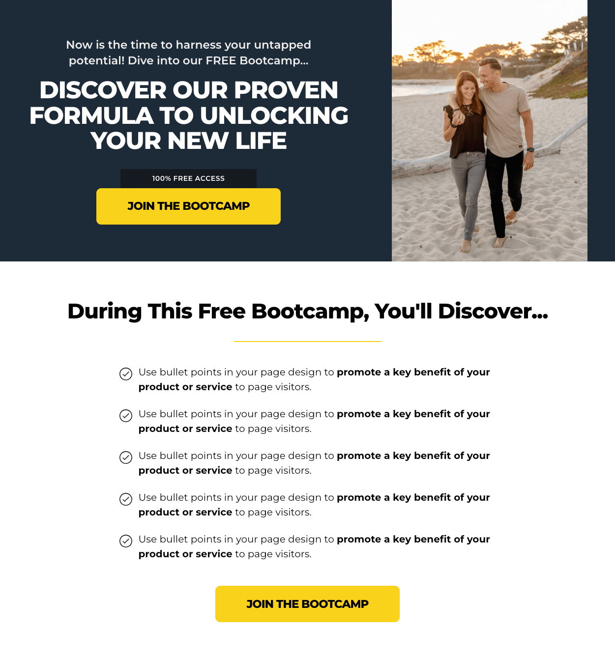 Free Masterclass Landing Page