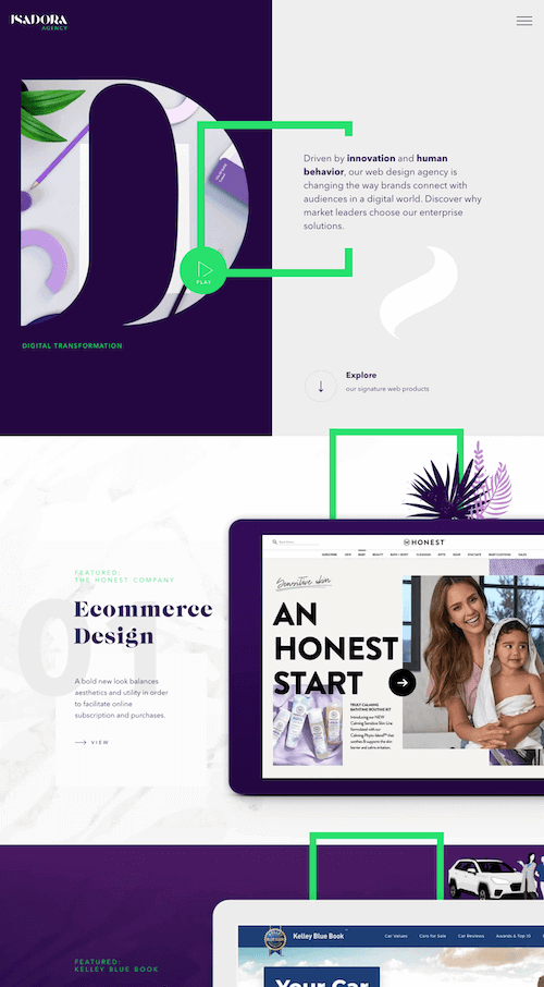 Isadora Agency Landing Page