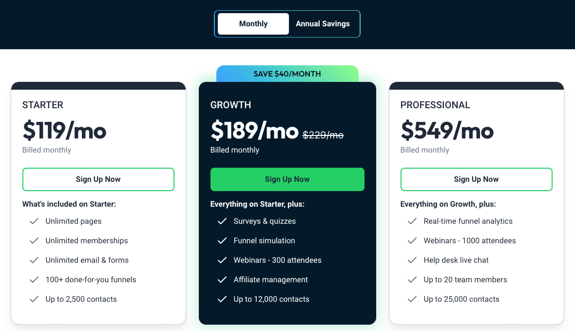 Kartra Pricing - Leadpages Alternatives