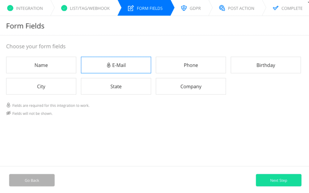 Leadlovers Custom fields