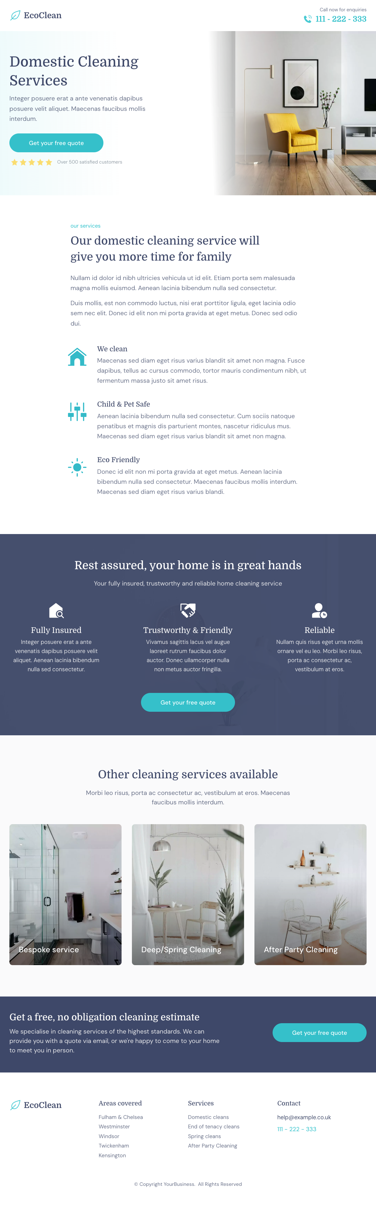 Local Business Services Detail Page