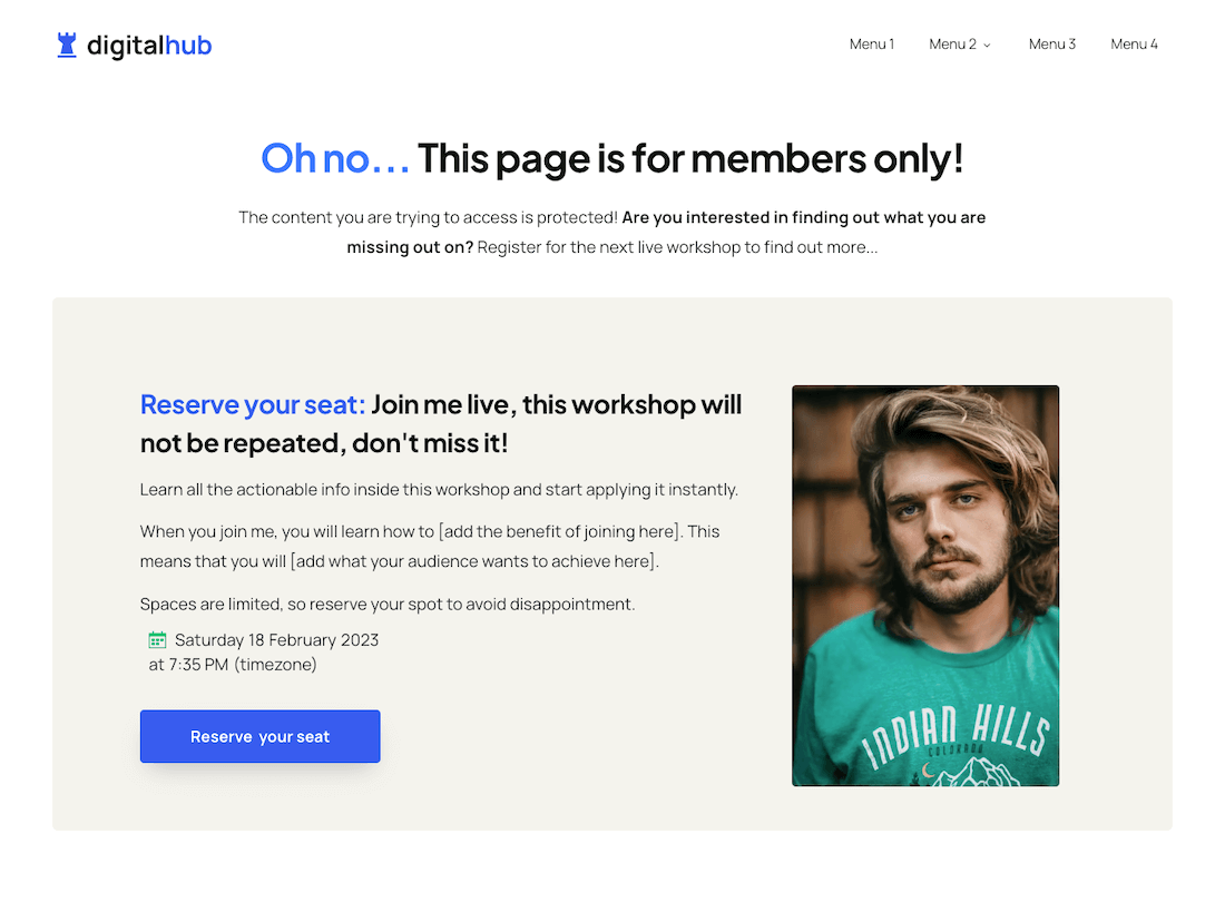 Membership Protected Page