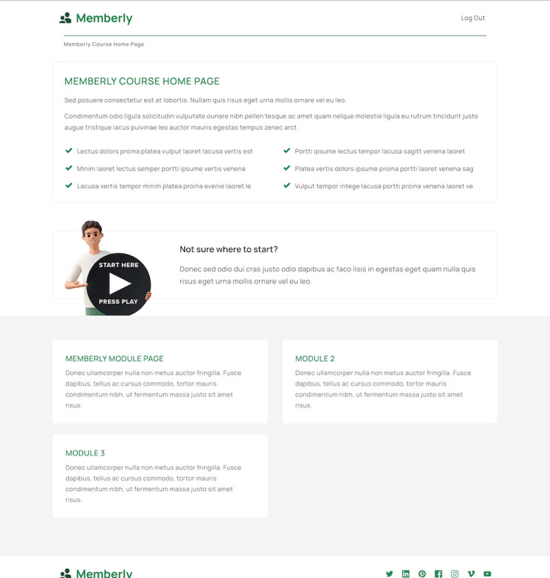 Membership template design - Memberly