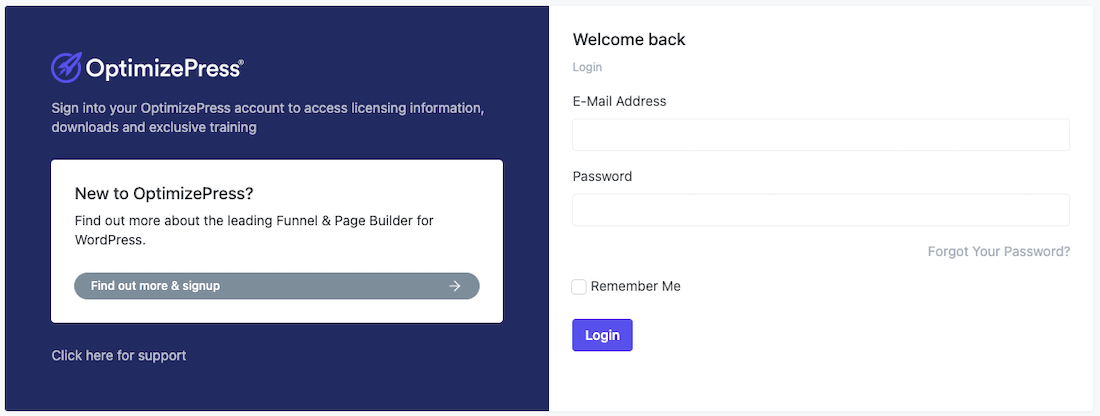 OptimizePress Login - OptimizePress Community