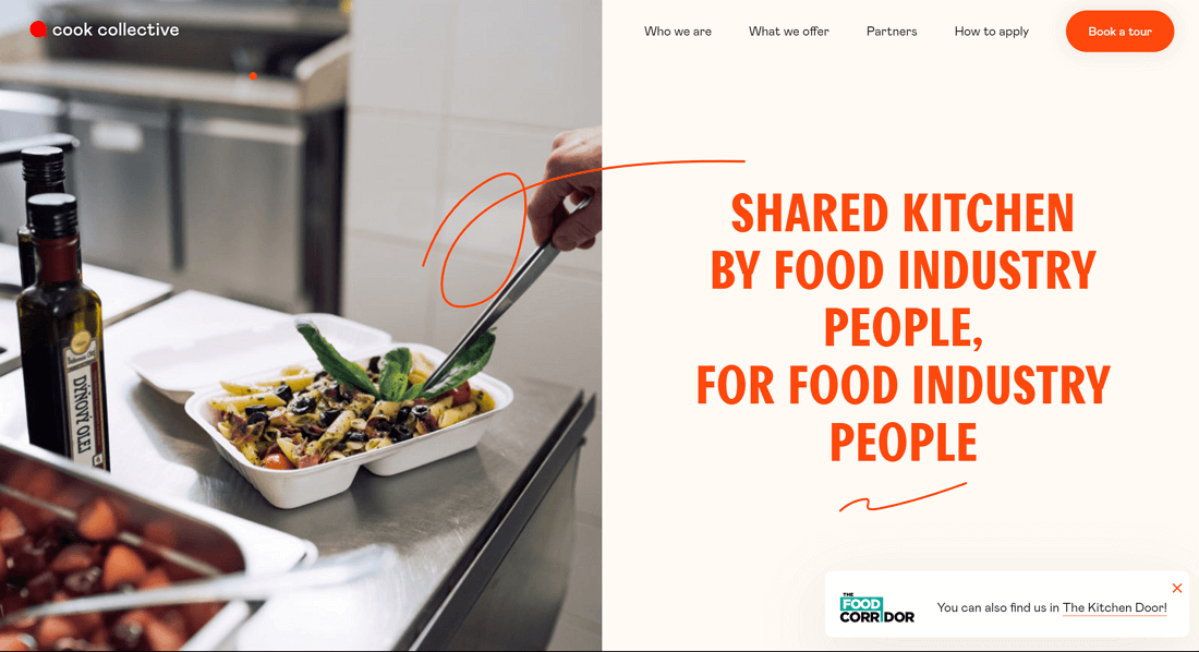 One page website examples - Cook Collective