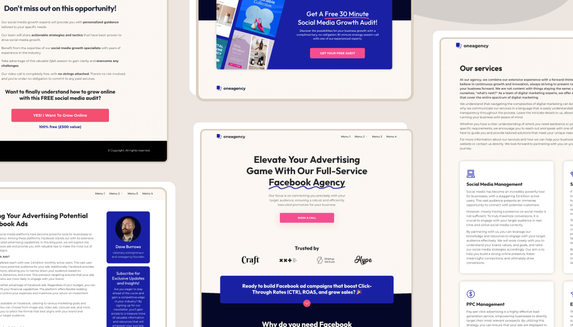 One Agency Website Template Set 2