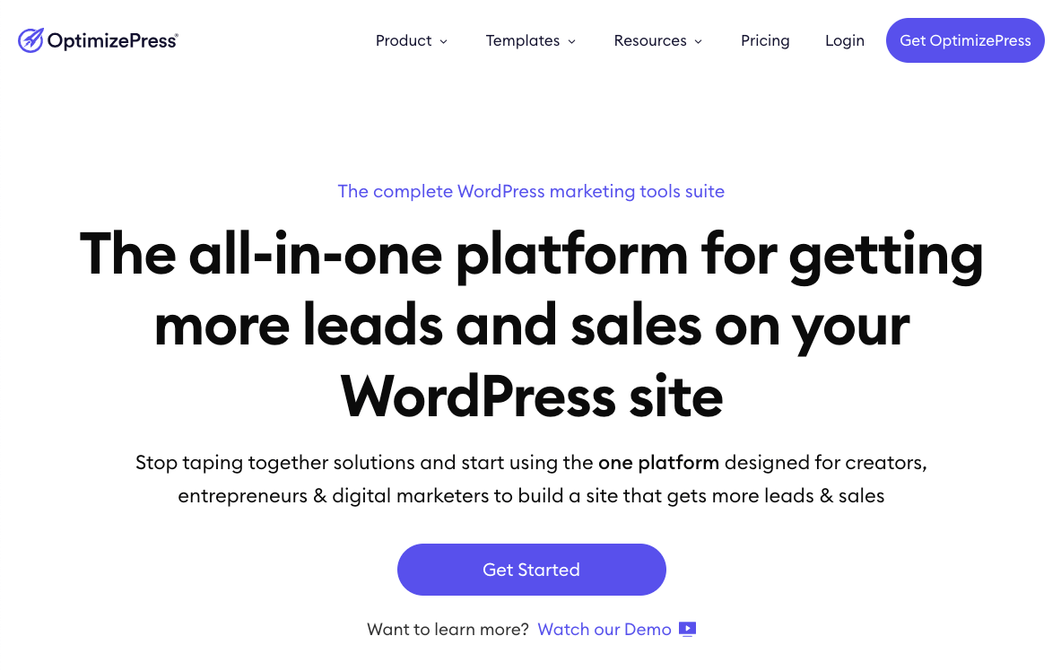 OptimizePress Homepage - Leadpages Alternatives