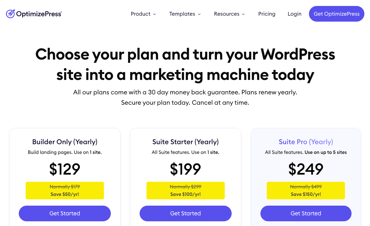 OptimizePress Pricing - Leadpages Alternatives