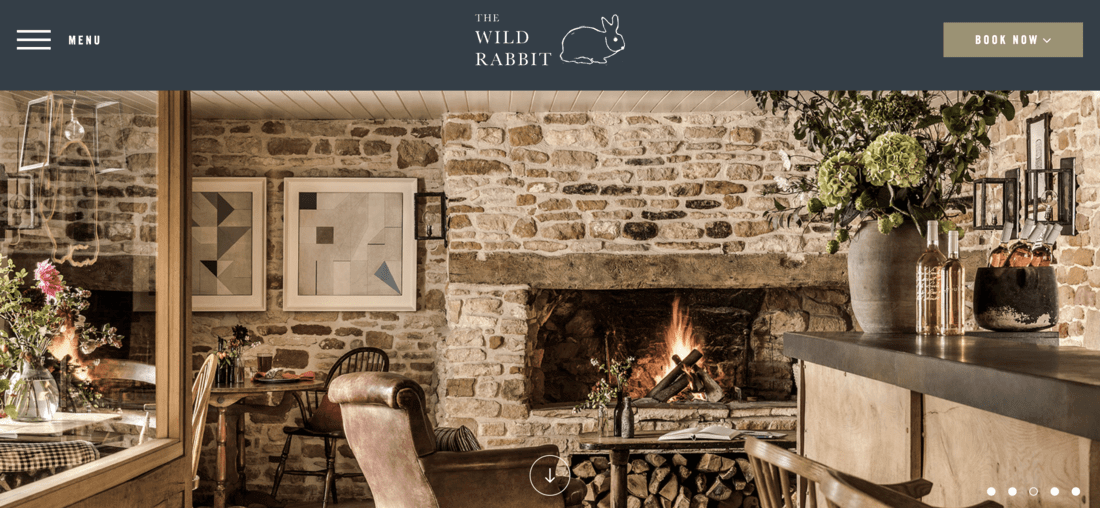 Small business website examples - Wild Rabbit