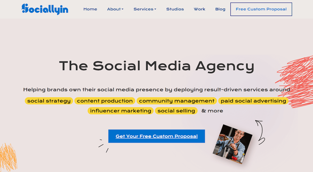 Sociallyin - Marketing Agency Website Examples