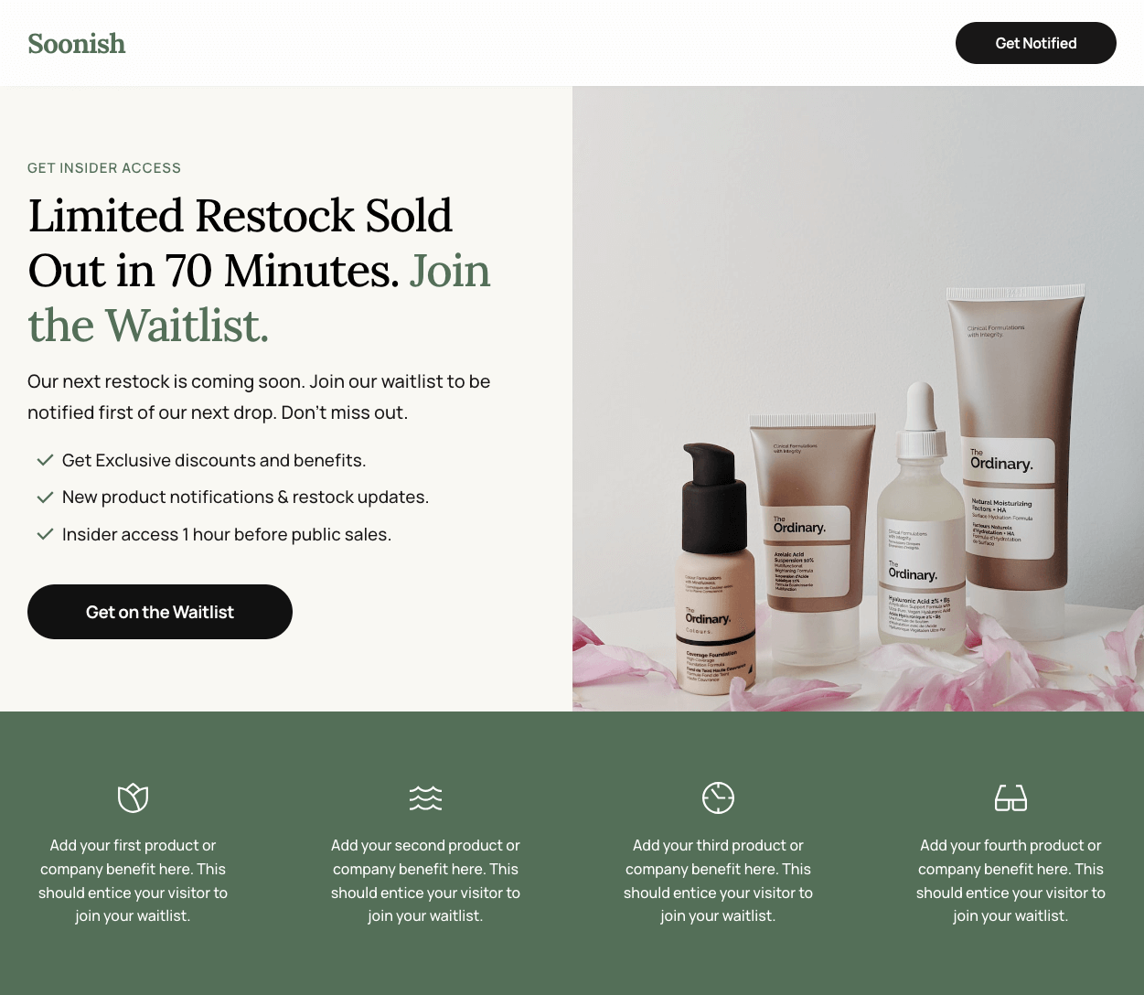 Soonish Waitlist Page