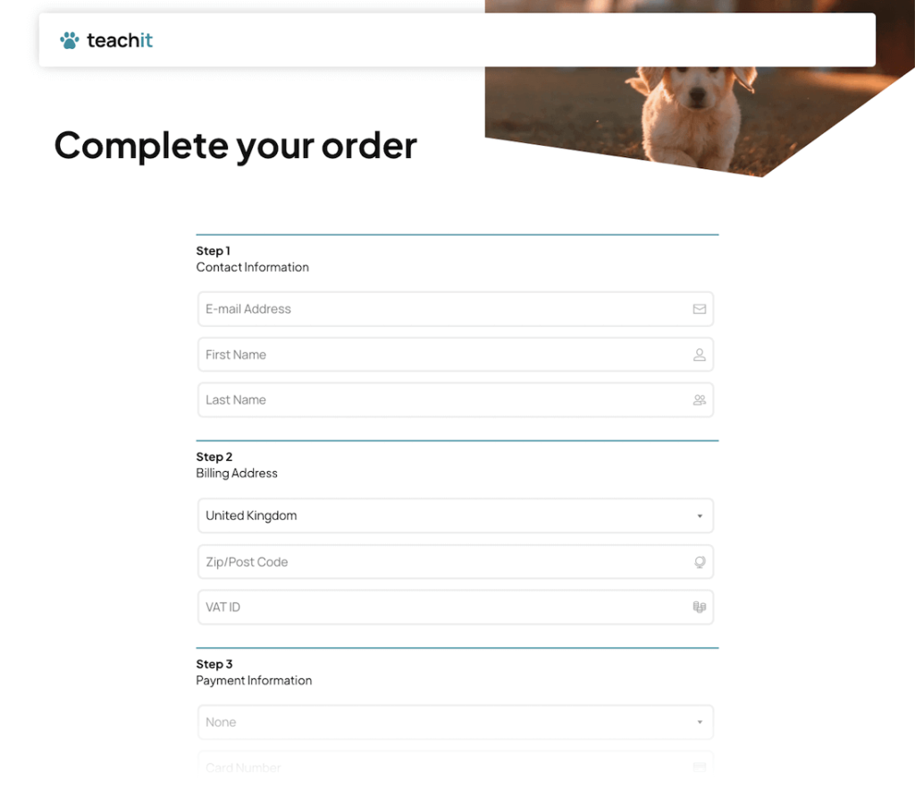 TeachIt Checkout Page